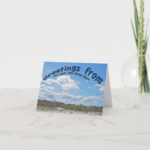 Hälsning från Sunny New jersey Shore Note Card Kort