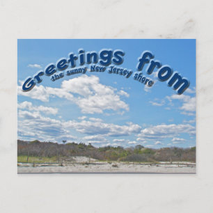 Hälsning från Sunny New jersey Shore-vykort Vykort