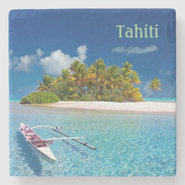 Hälsning från Tahiti Stenunderlägg (Framsidan)