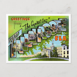 Hälsning från Tallahassee, Florida Vintage resor Vykort