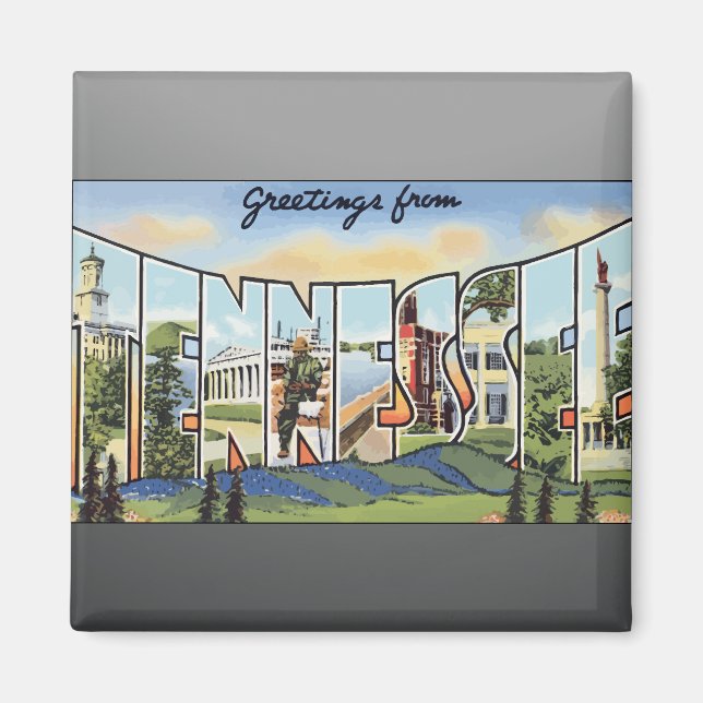 Hälsning från Tennessee, Vintage Magnet (Framsidan)