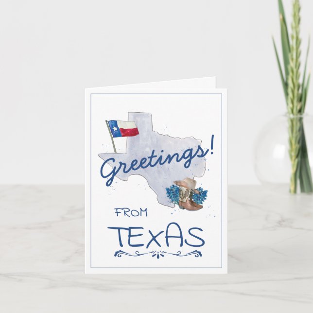Hälsning från Texas Card Kort (Framsida)