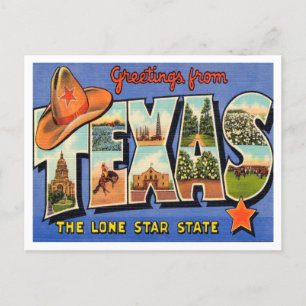 Hälsning från Texas, Lone Star State Travel Vykort