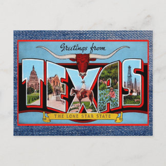 Hälsning från Texas Travel Postcard Vykort