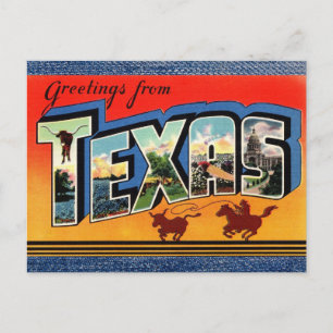Hälsning från Texas Travel Postcard Vykort