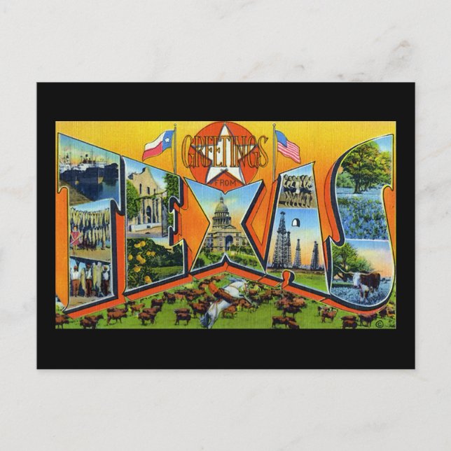 Hälsning från Texas Vykort (Framsida)