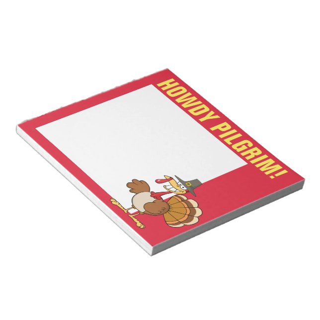 Hälsning från Thanksgivingen i Turkiet Anteckningsblock (Vinklad)