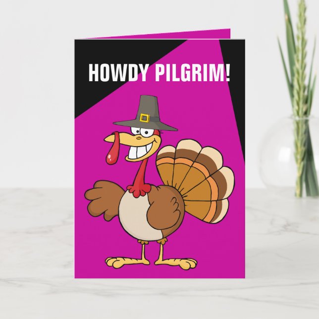 Hälsning från Thanksgivingen i Turkiet Helgkort (Framsida)