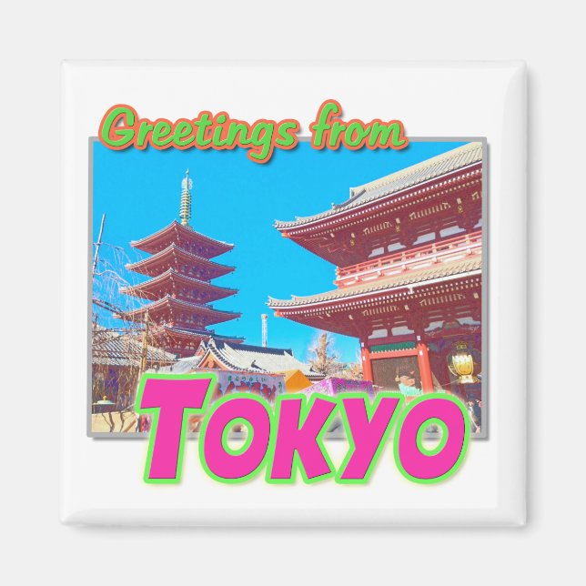 "Hälsning från Tokyo" Magnet (Framsidan)