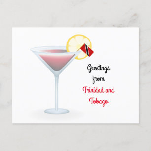 Hälsning från Trinidad och Tobago Cocktail Card Helg Vykort