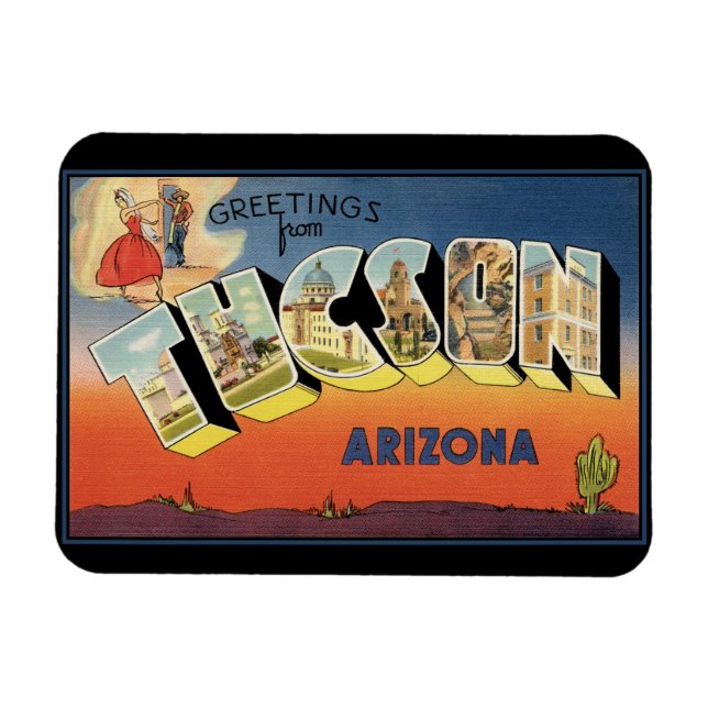 Hälsning från Tucson Arizona Magnet (Horisontell)