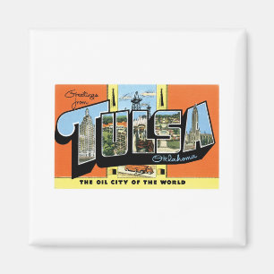 Hälsning från Tulsa, Oklahoma Magnet