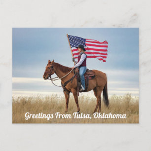 Hälsning från Tulsa, vykort från Oklahoma