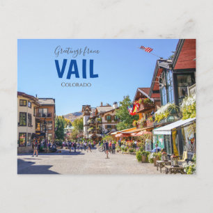 Hälsning från Vail Colorado Downtown Postcard Vykort