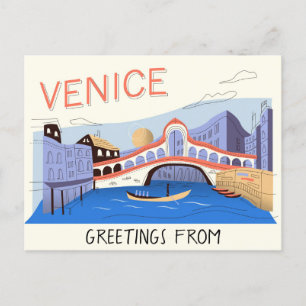 Hälsning från Venedig Italien Vykort