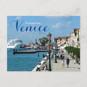 Hälsning från Venice Italien Cruise-vykort Vykort