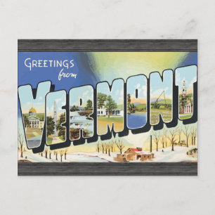 Hälsning från Vermont, Vintage Vykort