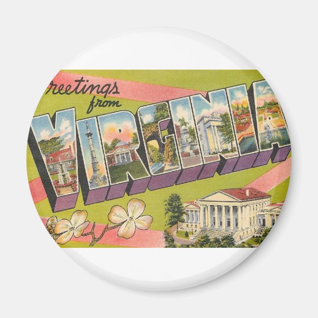 Hälsning från Virginia Magnet (Framsidan)
