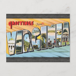Hälsning från Virginia, Vintage Vykort