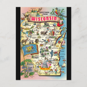 Hälsning från vykort för Wisconsin