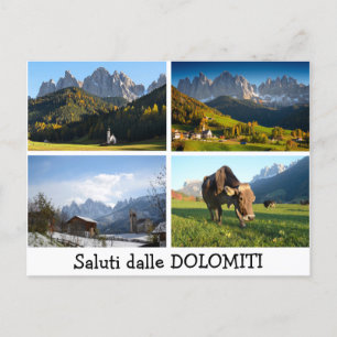 Hälsning från vykortet Dolomites Vykort