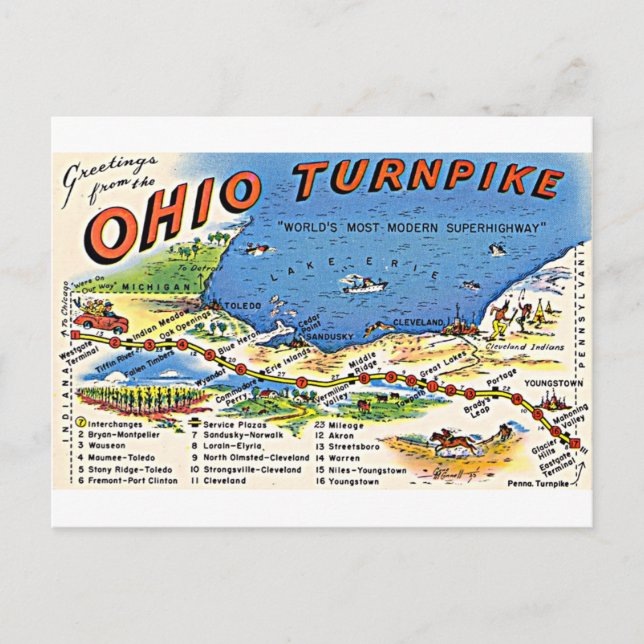 Hälsning från vykortet Ohio Turnpike Vykort (Framsida)