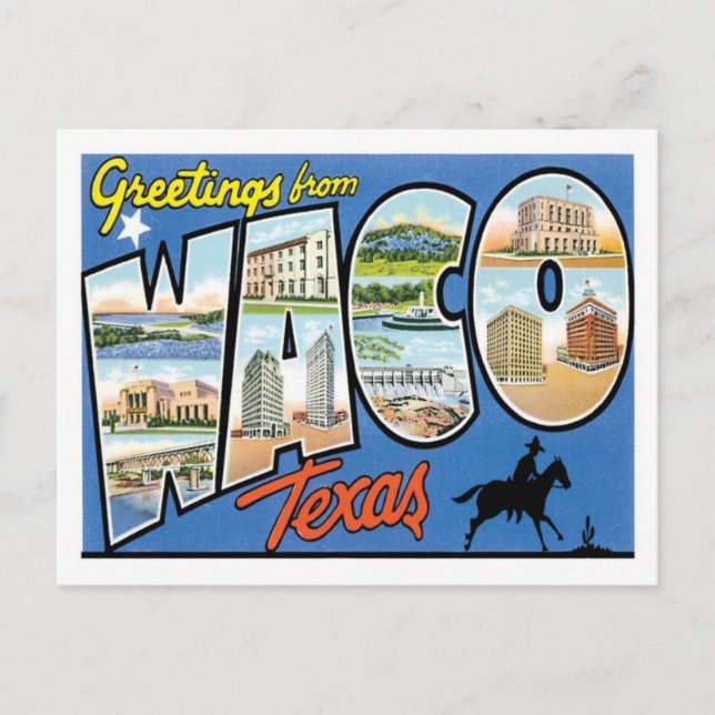 Hälsning från Waco Texas US City Vykort (Framsida)