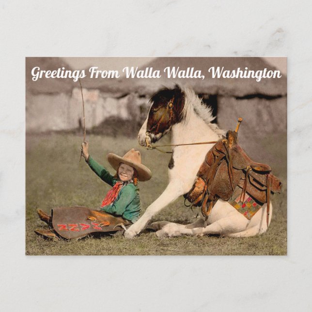 Hälsning från Walla Walla, Washington Postcard Vykort (Framsida)