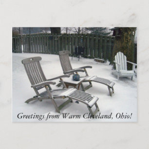 Hälsning från Warm Cleveland Ohio Vykort