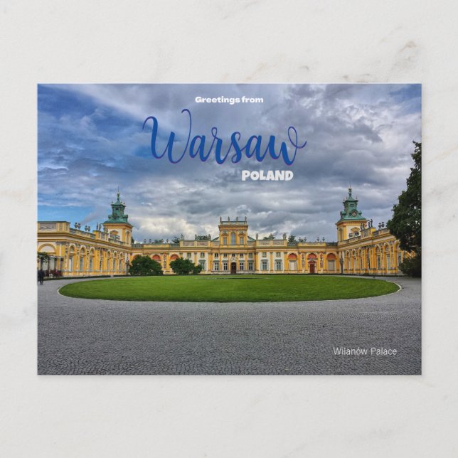 Hälsning från Warszawa Poland vycard Scenia Vykort (Framsida)