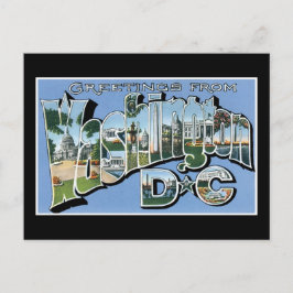 Hälsning från Washington D.C.! Vintage-postkort Vykort