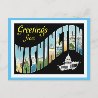 Hälsning från Washington, D.C. Vintage Vykort
