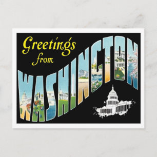 Hälsning från Washington, D.C. Vintage Vykort
