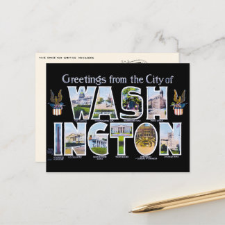 Hälsning från Washington DC Large Brev vykort