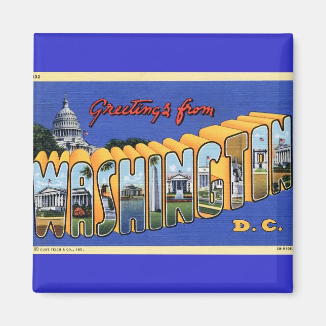 Hälsning från Washington DC! Magnet (Framsidan)