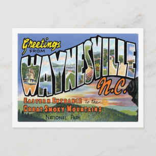 Hälsning från Waynesville North Carolina US City Vykort