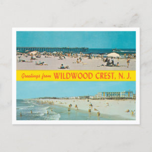 Hälsning från Wildwood Vapensköld, New jersey Trav Vykort