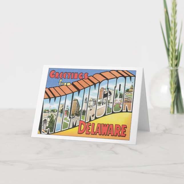 Hälsning från Wilmington Delaware Kort (Framsida)