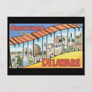 Hälsning från Wilmington Delaware_Vintage resor Vykort