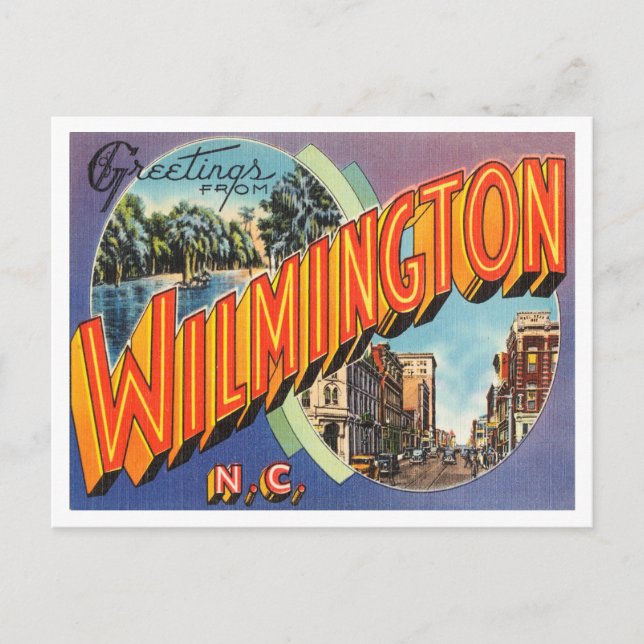 Hälsning från Wilmington, North Carolina Travel Vykort (Framsida)