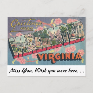 Hälsning från Winchester, Virginia Vykort
