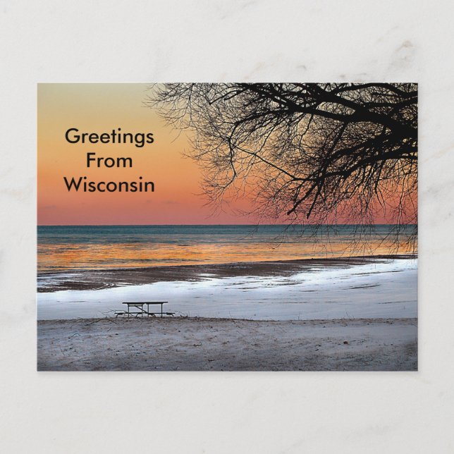 Hälsning från Wisconsin Vykort (Framsida)