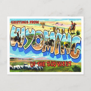 Hälsning från Wyoming i Gammala västern Travel Vykort