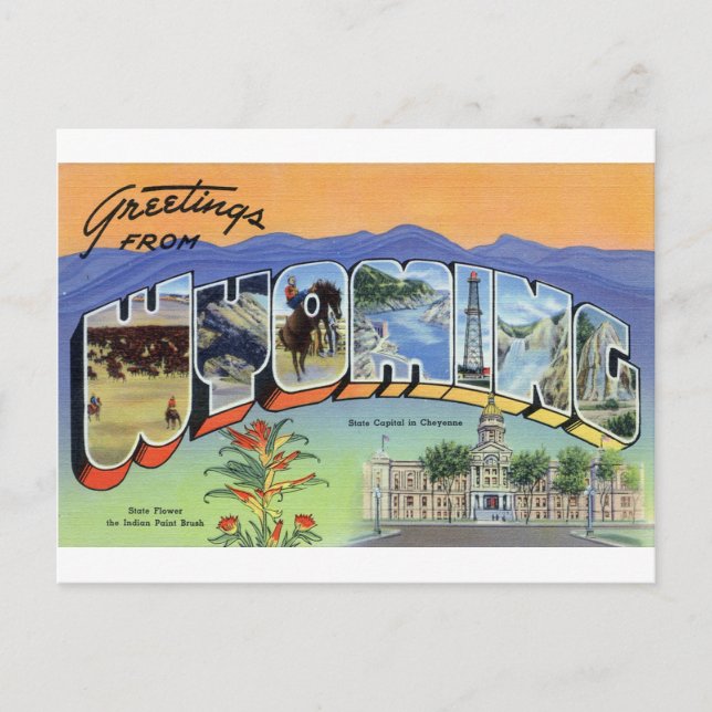 Hälsning från Wyoming Vykort (Framsida)