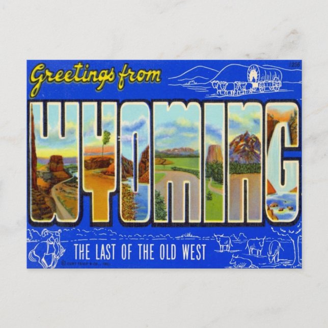 Hälsning från Wyoming WY USA Vykort (Framsida)