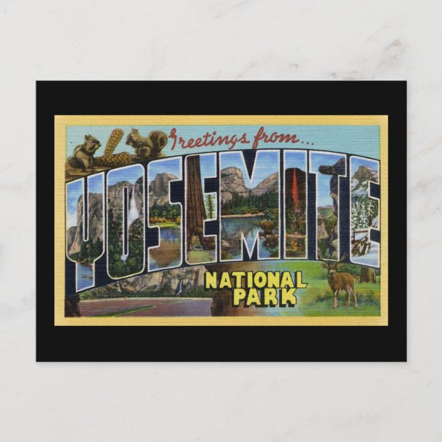 Hälsning från Yosemite nationalpark Vykort (Framsida)