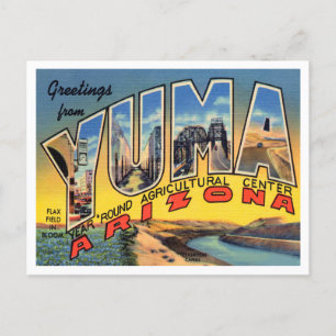Hälsning från Yuma, Arizona Vintage resor Vykort