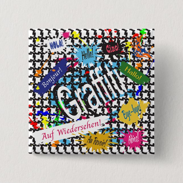 Hälsning Graffiti Knapp (Framsida)