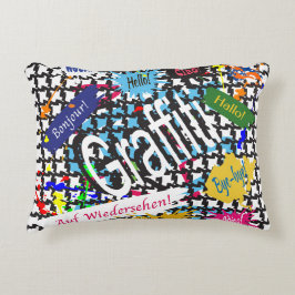 Hälsning Graffiti Prydnadskudde