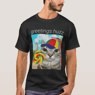 Hälsning Huzz Funny Gen Z Gen Alpha Slang Meme T Shirt